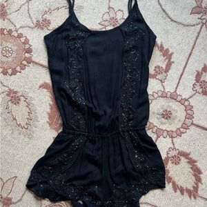 Cleobella Dali Beaded Lace Romper Playsuit.